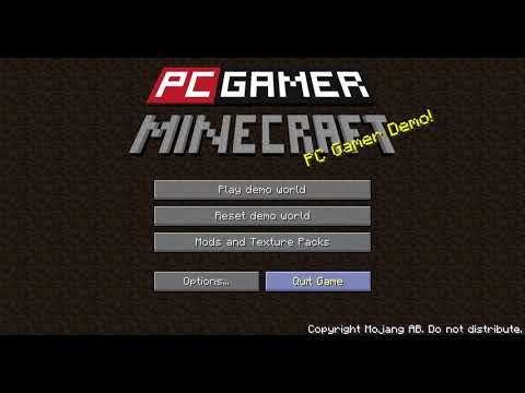 PC Gamer demo Minecraft version