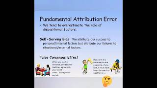 Fundamental Attribution Error| Social Psychology| Thinking Error|