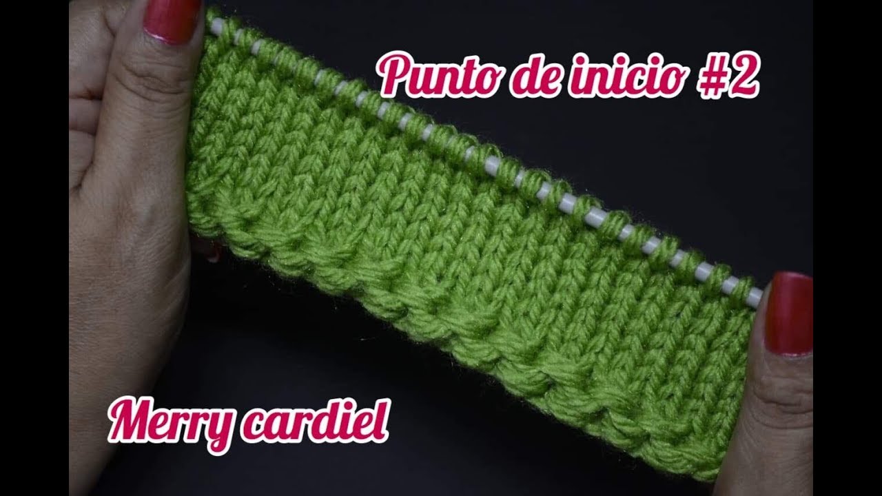 COMO TEJER PUNTADA DE INICIO  A 2 AGUJAS  #2