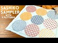 I made a sashiko sampler with 9 different patterns sashiko stitching idea sashikopattern sashiko