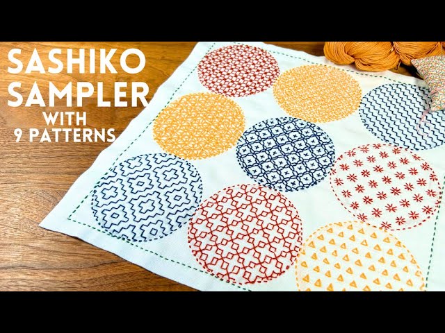 Sashiko Mending Kit - Orange-Green