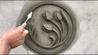 How to make a beautiful design on wall | Plaster wall art | Art For You | cement