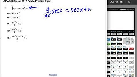 AP AB Calculus 2012 Multiple-Choice 3