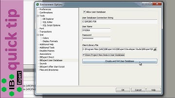 IBExpert Quick Tip: Set up the IBExpert User Database