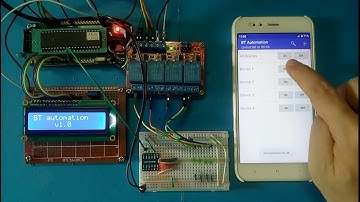 8051 bluetooth home automation demo