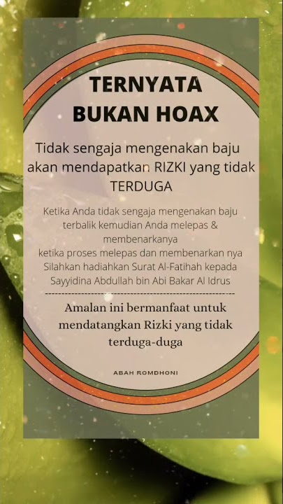Pakaian terbalik bisa mendatangkan rizki yang tidak terduga - seperti ini caranya