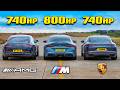 Bmw m8 v panamera v gt 4door 800hp drag race