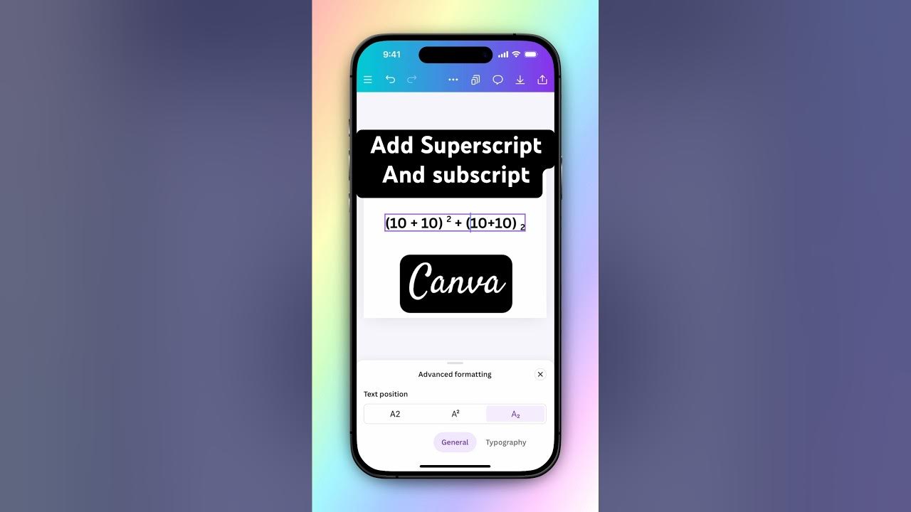 How to type superscript in Canva #canvatutorial #canva - YouTube