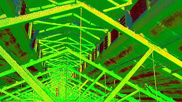 BLK360 Leica scan to Revit model - Truss layout and detail