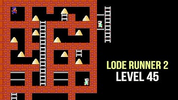 Lode Runner 2. Level 45. Nintendo (NES) Games