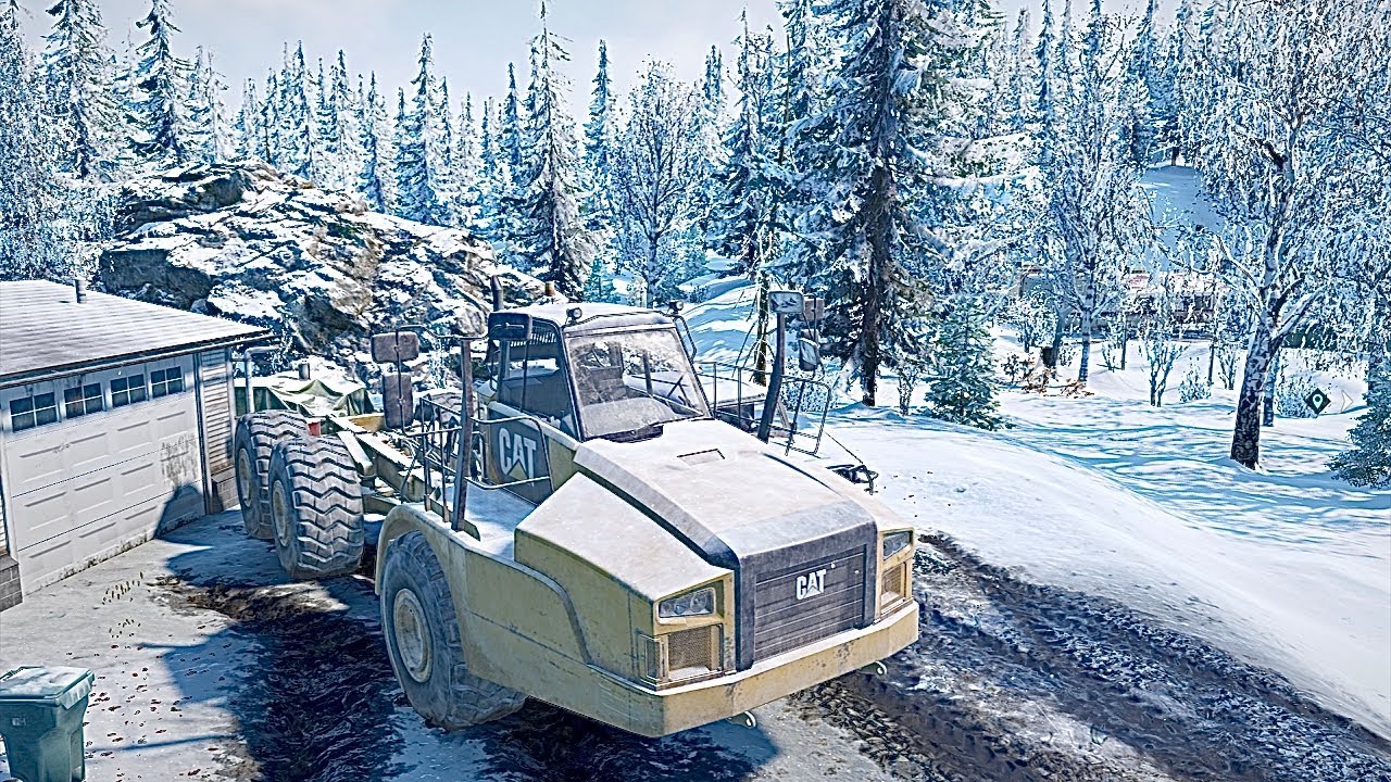 SnowRunner how to find hidden Caterpillar 745C / Mountain River, Alaska