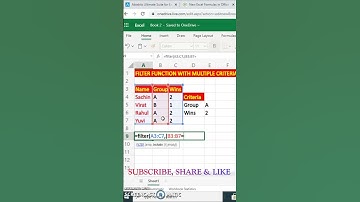 Filter Function with multiple criteria | excel tutorial | #shorts