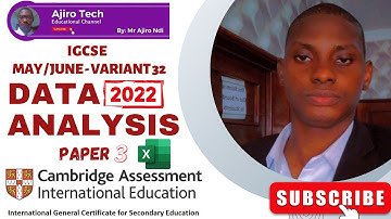 IGCSE ICT (0417/0983) Paper 3 Data Analysis (Spreadsheet) May June 2022 Variant 32 | Microsoft Excel