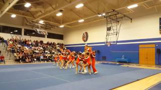 NNHS Cheer Team at Bay State Conference Championship 2016