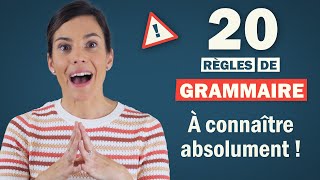 20 règles de grammaire SIMPLES à connaître ABSOLUMENT !