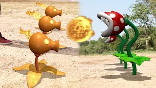 Plants vs Mario!! Real Life