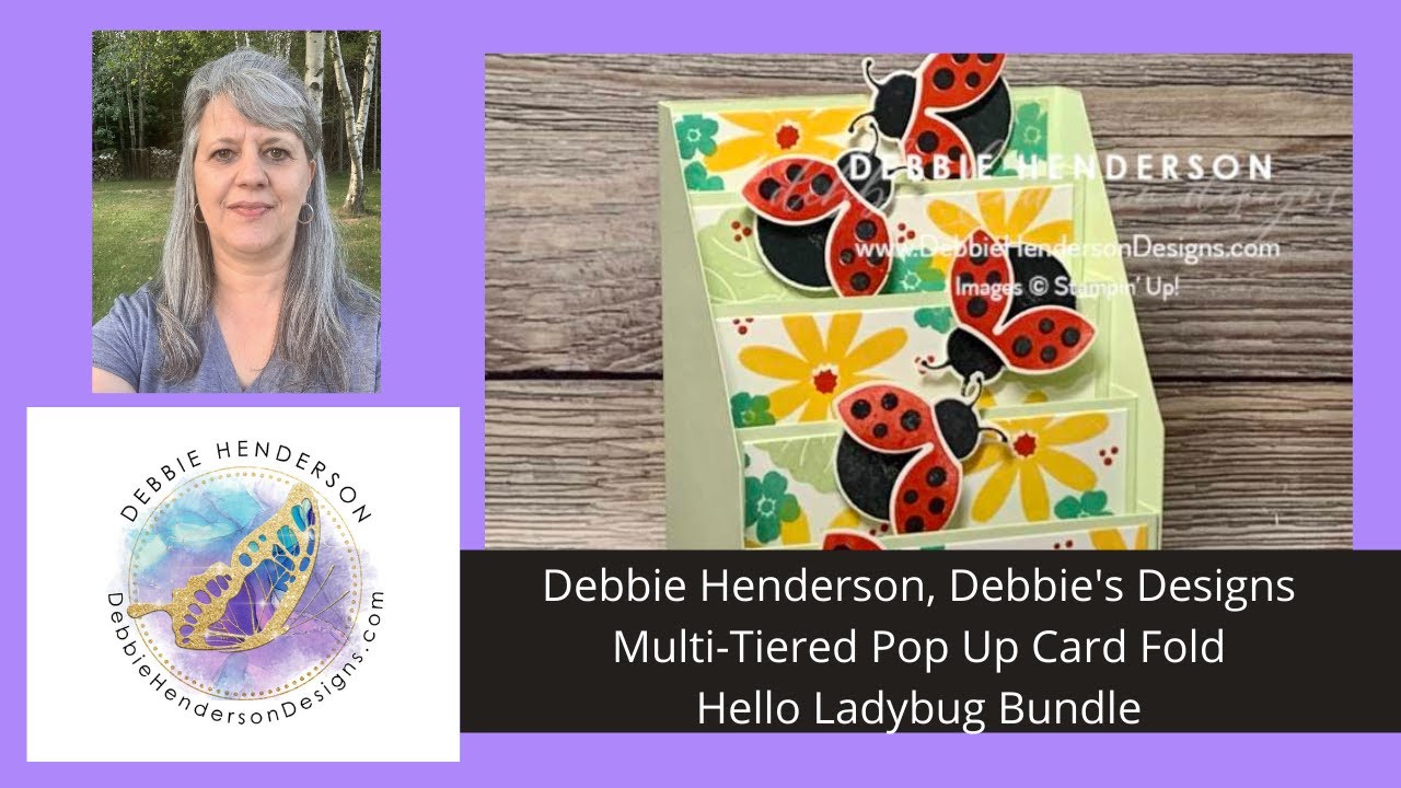 Multi Tiered Pop Up Card Fold Stampin' Up! Hello Ladybug