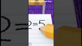 When You Are Taking A Math Test 💀 #math #school #relatable #mathanimation