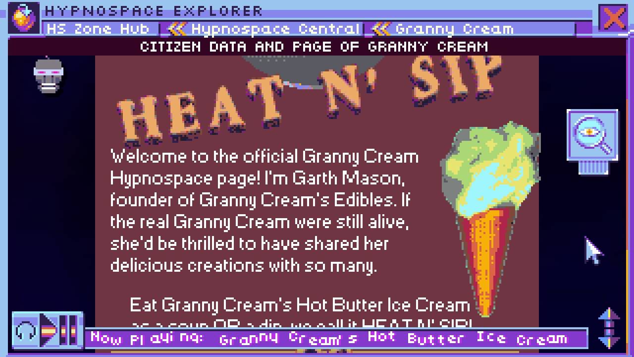 Granny Cream's Hot Butter Ice Cream - Hypnospace Outlaw Ad Jingle by H...