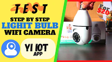 Light Bulb Camera PTZ E27 Waterproof YI IoT APP Setup Test Unboxing Review