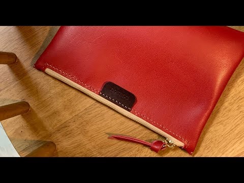 [가죽공예 leathercraft] 심플 파우치 만들기 Making a simple pouch