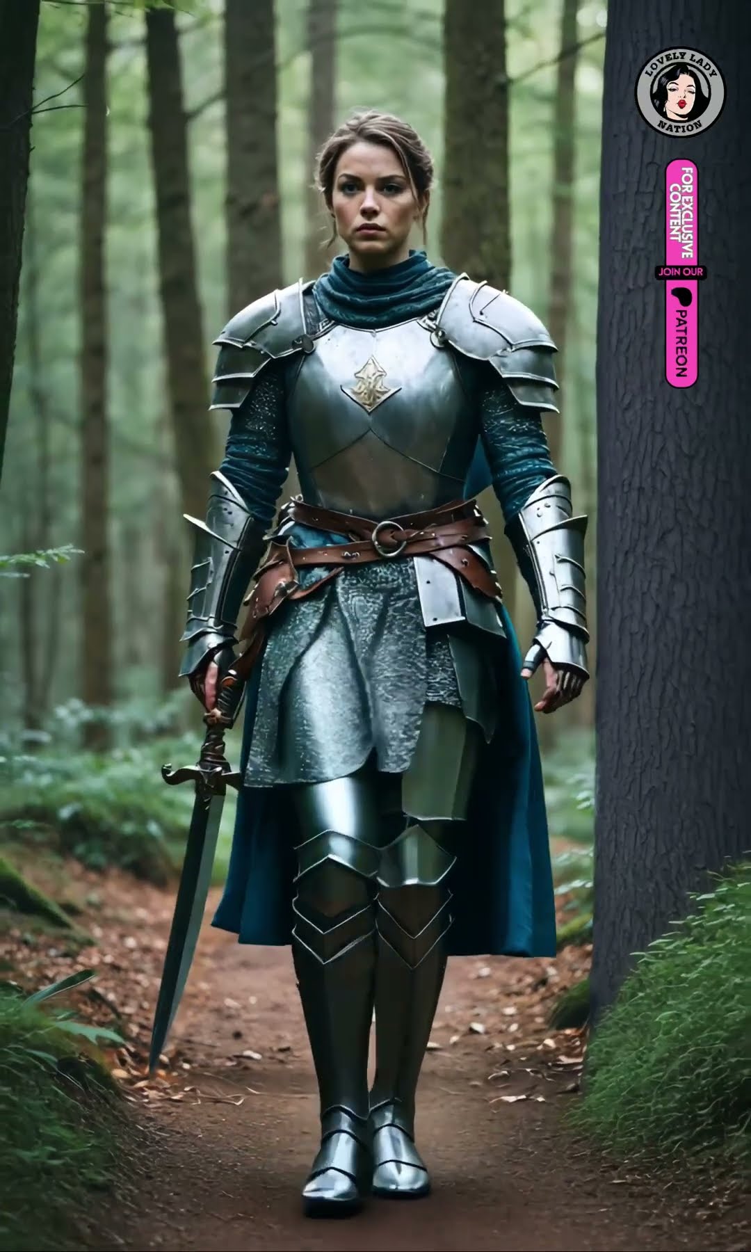Mystical female knights walking in the forest vol.10 #femalewarrior
