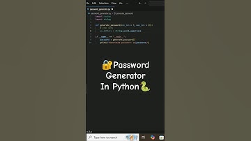 🔐password generation using #python🐍💡 #programming #coding #pythonshorts #shorts