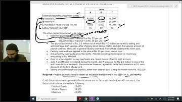 CAF 5 (FAR 1) SIR JAWAD Factory Accounting Enteries online lecture 4