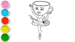 Download Lagu How To Draw Ballerina Cappuccina Drawing, Painting \u0026 Coloring for kids in USA | Let's Draw Together MP3