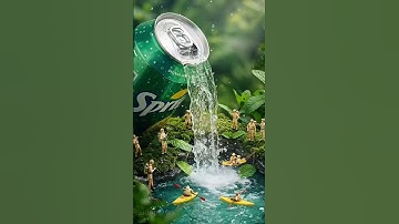 Mini Workers Making Sprite – Viral AI Miniature World! #shorts