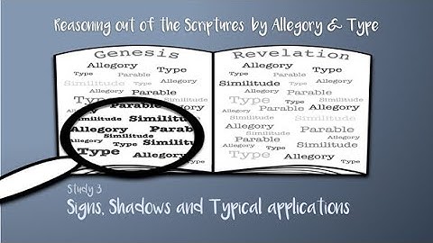 Reasoning from the scriptures by Allegory and Type #3 