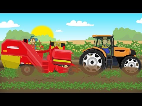 ☻ Farm Work - Growing potatoes | Fairy Tractor For Kids - Colorful Farm Vehicles and Animated Farm