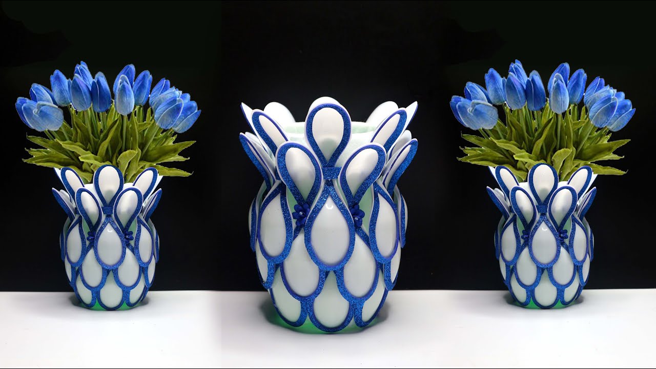 DIY Plastic Spoon Flower Vase - DIY Ways