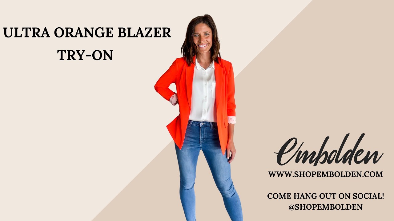 Ultra Orange Blazer Try-On