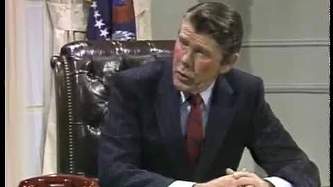 Johnny Carson as Reagan, a "Who's On First" spoof