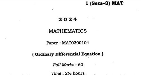 Guwahati University #FYUGP  Bsc 3rd semester Mathematics question paper 