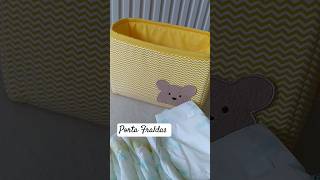 Porta Fraldas Urso 🐻 #enxovaldebebê #organizadores #maternidade