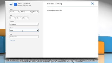 How to add a reminder using the Calendar app in Windows® 8.1 Pro Preview