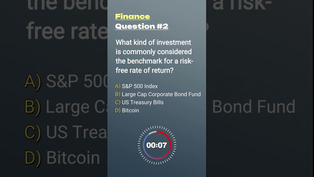Finance Quiz ➡️ What is the Risk-Free Rate? - YouTube