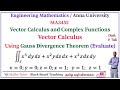 Gauss Divergence Theorem | Verification | MA3452 | Vector Calculus and Complex Function | Tamil Sum1