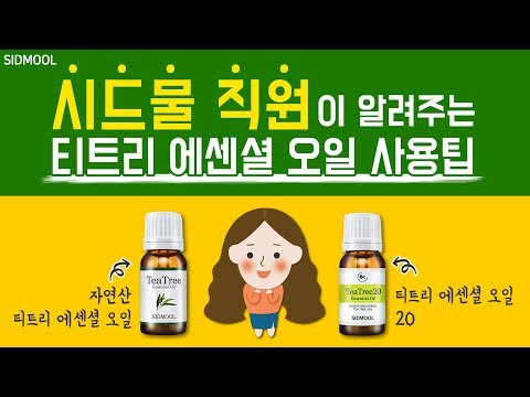 [시드물 직원 화장대] 시드물 직원이 소개하는 티트리 에센셜 오일의 사용팁~!