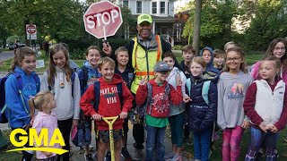 80-year-old crossing guard ‘speechless’ at birthday surprise  l GMA Digital