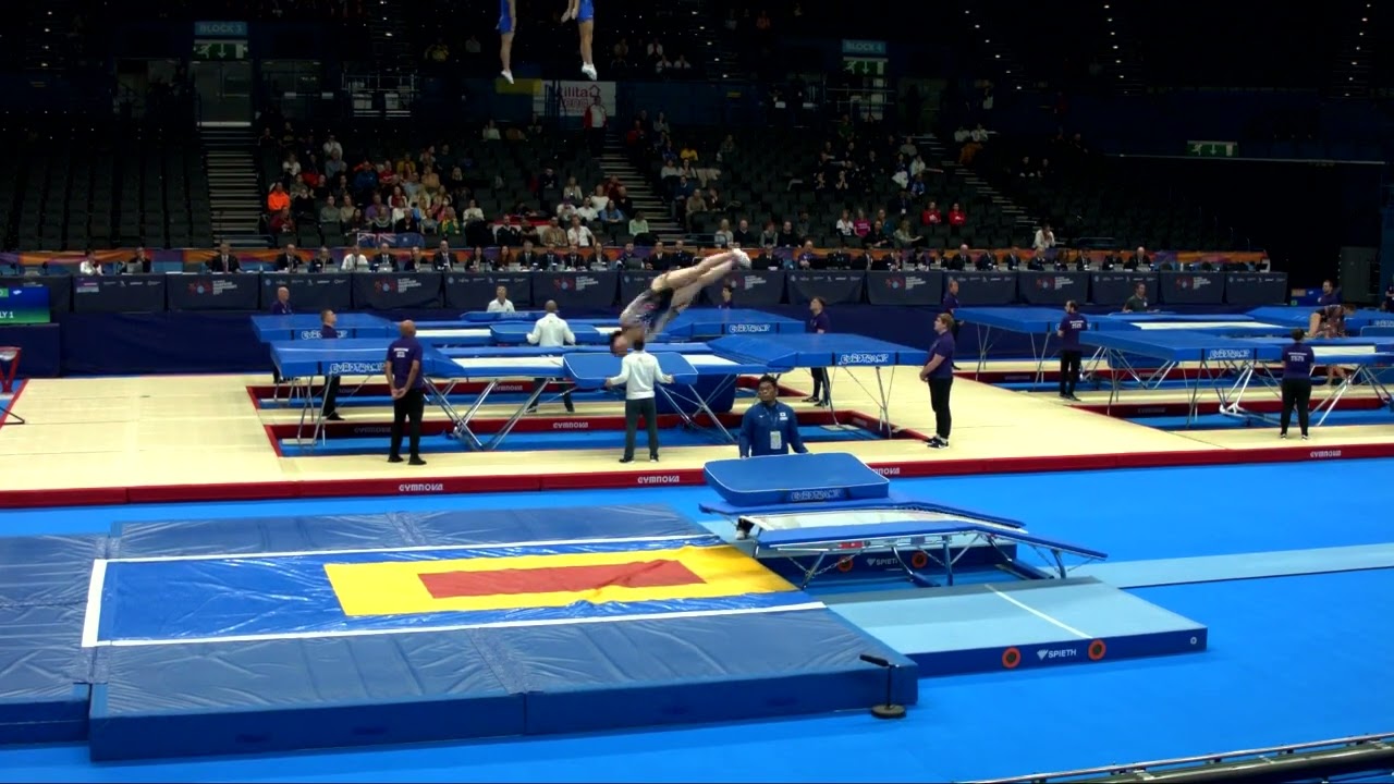Youtube video: SATO Ayumi (JPN)_W_2023 Trampoline Worlds_Qualification_Double Mini_R2