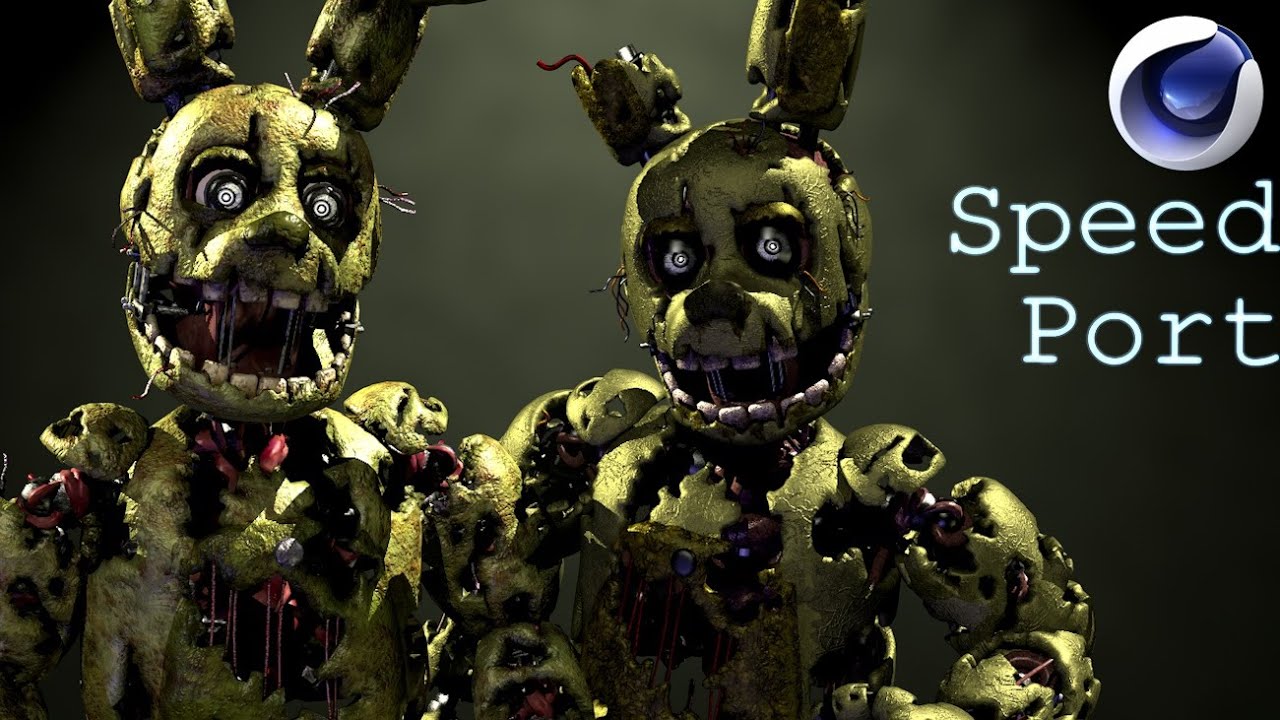 C4D/FNaF Fixed AR Springtrap SpeedPort #4 - YouTube.