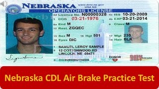 Nebraska CDL Air Brake Practice Test