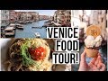 Venice Food Tour! BEST Venice Restaurants: pasta, seafood, gelato, and chicchetti!