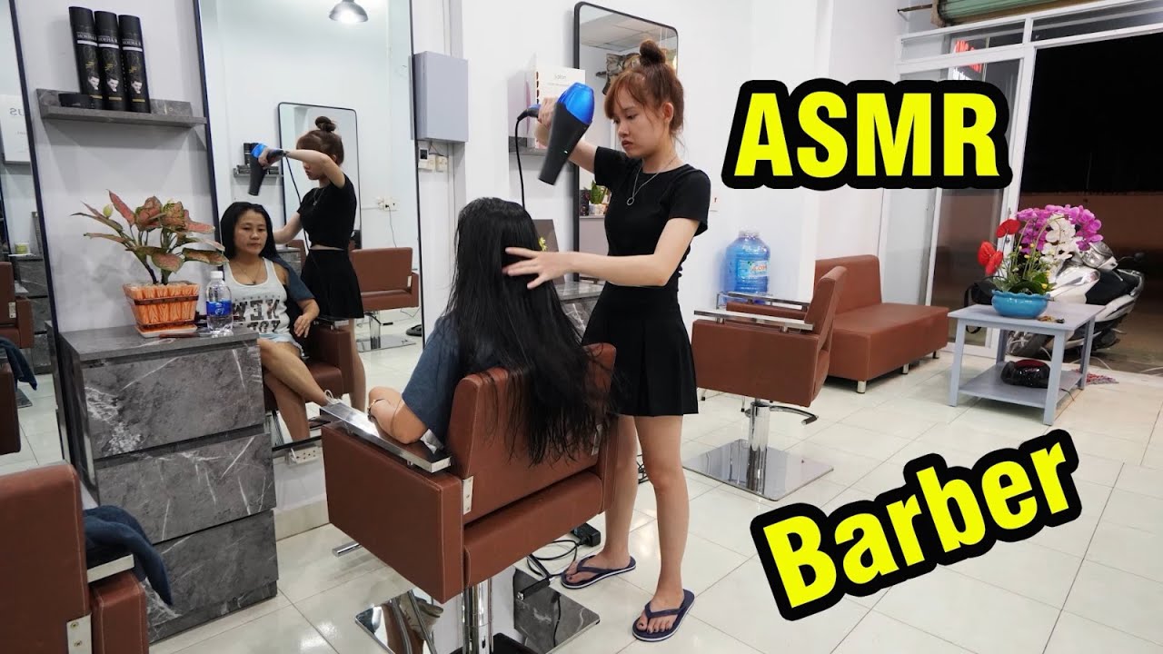 ASMR Massage Face & Wash Hair in Vietnam Barber Shop | Street Food And Travel