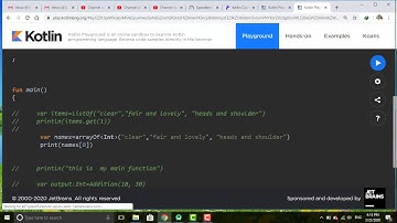 MAD 02  kotlin function, lists, arrays, classes, objects