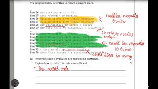National 5 Software Development - Exam Example - Code Evaluation