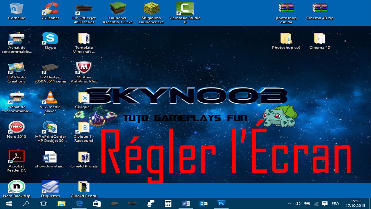 Régler Lécran Windows10 Tuto Résolution